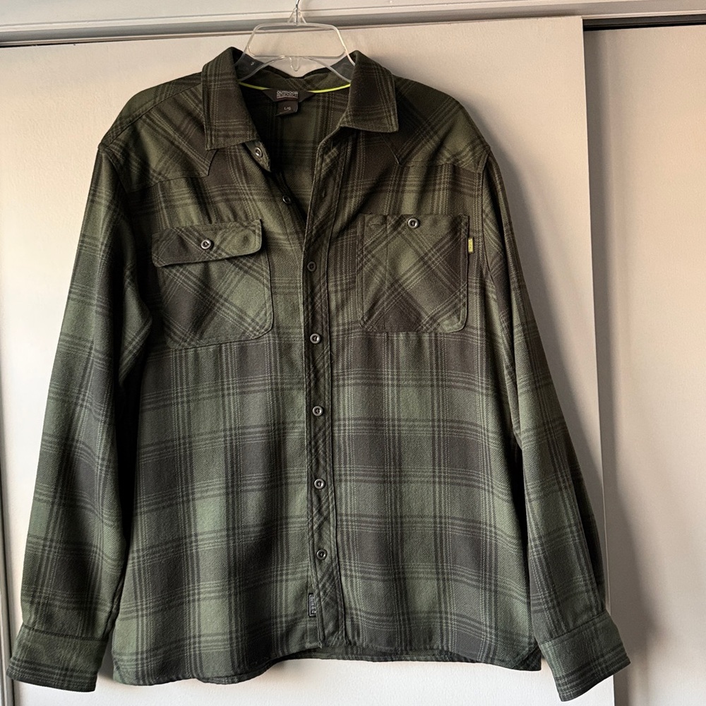 Outdoor Research Feedback Flannel‎ Plaid Shirt Large